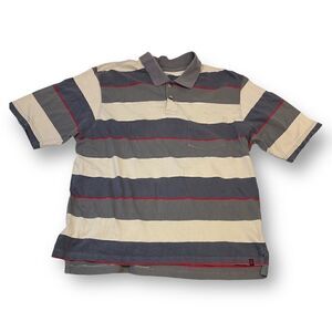 Alpine Design Mens Striped Polo Top Size Medium